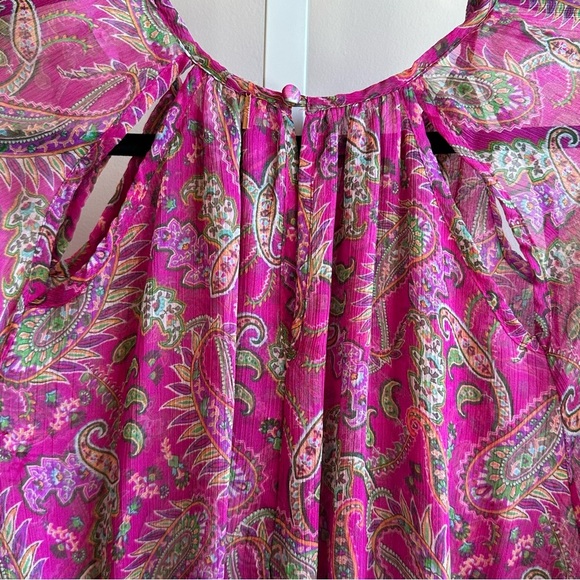 NWT MISA Leila Dress Sz Small Fuschia Paisley - Picture 8 of 12